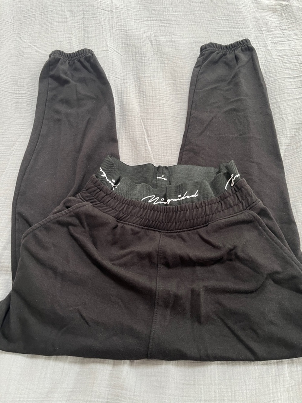 Black Misguided Jogger Pants - Stretch Waistband